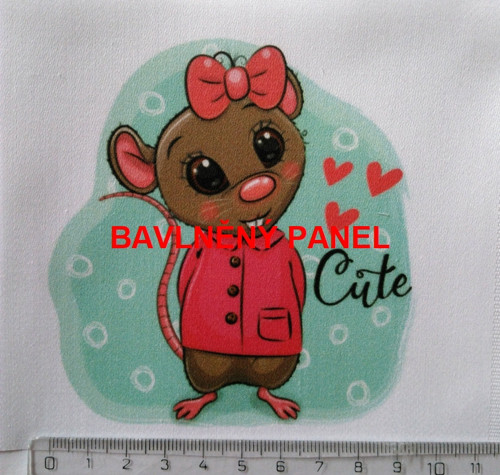 Bavlněná látka - panel 10 x 11 cm — foto 1