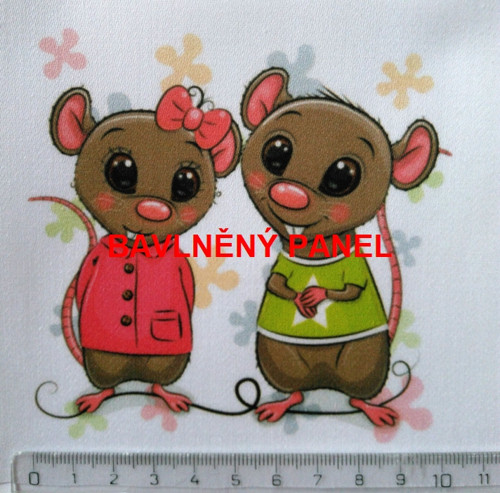 Bavlněná látka - panel 10 x 11 cm — foto 1