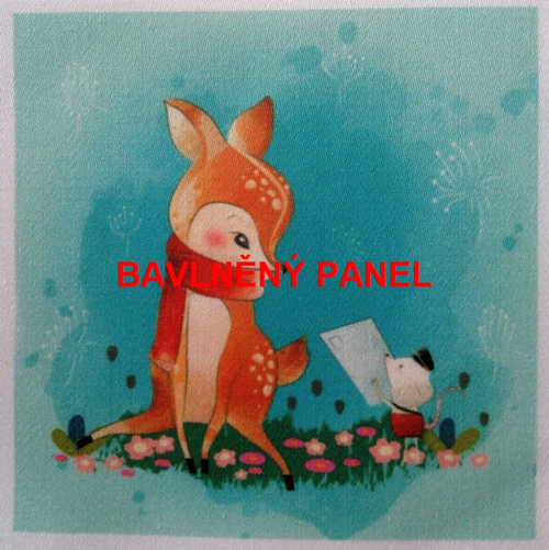 Bavlněná látka - panel 10 x 10 cm