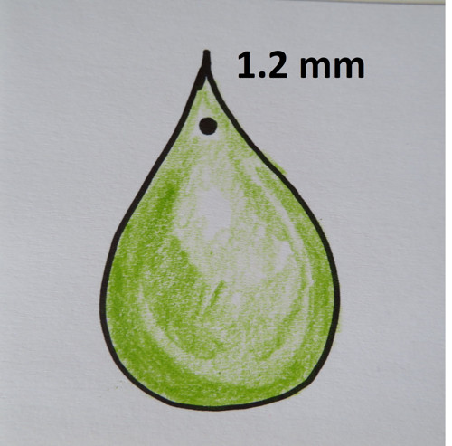 VRTÁNÍ 1 ks kamene ze předu; průměrem 1.2 mm