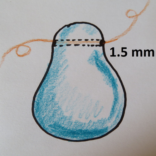 VRTÁNÍ 1 ks kamene z boku; průměrem 1.5 mm