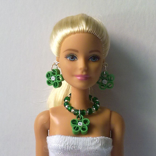 Šperky pro Barbie - náhrdelník, náušnice