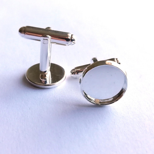 Manžet. knoflíky 12mm - stříbrná b - ČESKÝ VÝROBCE