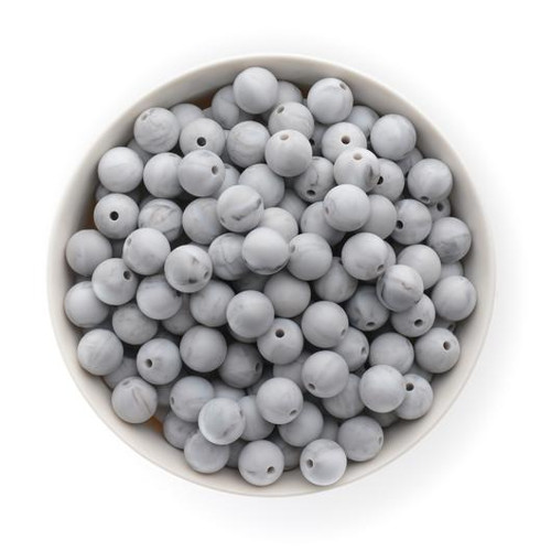 Silikonové korálky 12mm (10ks) - marble