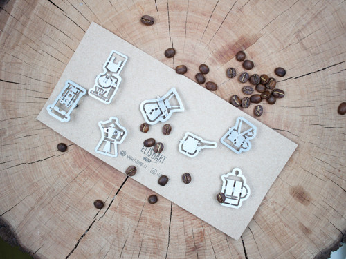 Kávové brože SET — foto 1
