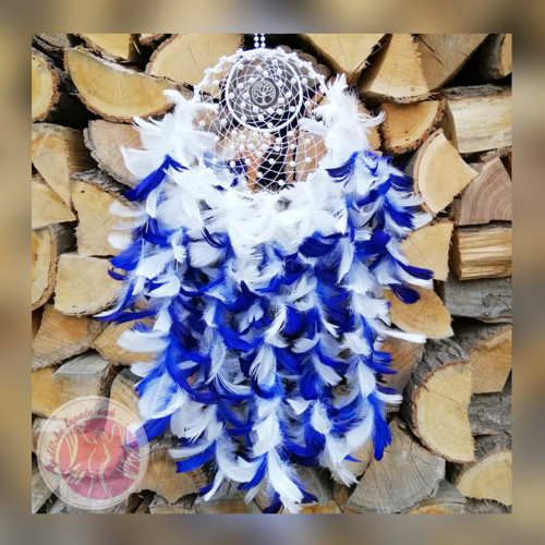 Lapač snů, modro-bílá barva