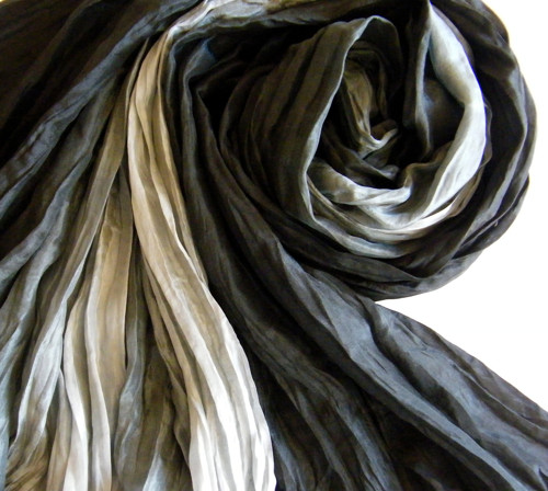 Černošedá elegance...hedvábný pléd 90x200