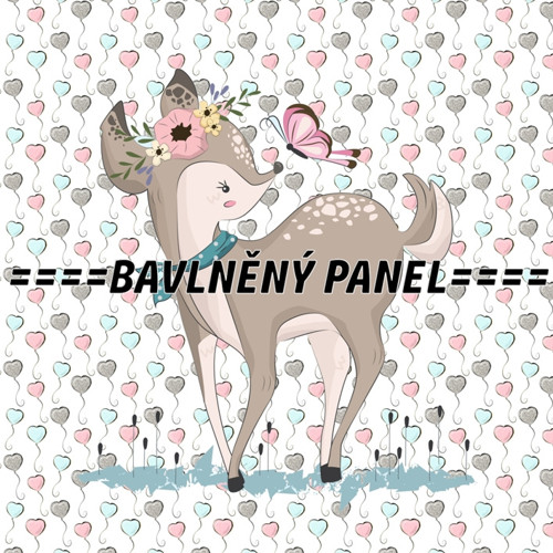 Bavlněný panel 25 x 25cm