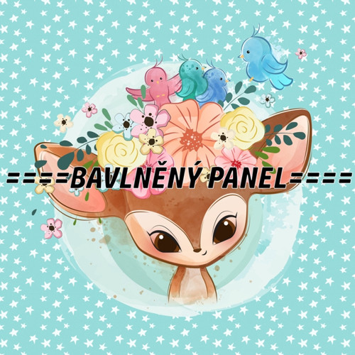 Bavlněný panel 25 x 25cm