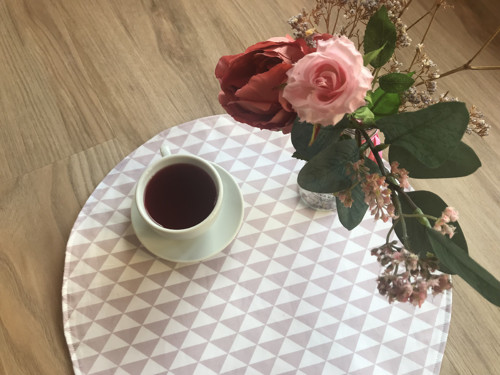 Prostírka kulatá nordic bordó