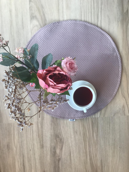Prostírka kulatá bordó - růže — foto 1