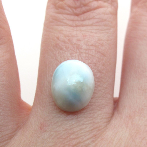 Kabošon larimar ovál 10,9mm — foto 1