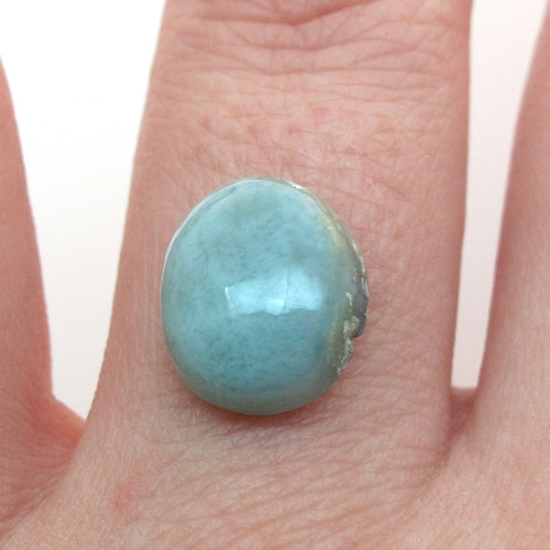 Kabošon larimar ovál 12,0mm — foto 1