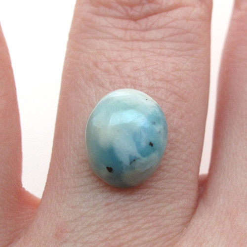 Kabošon larimar ovál 10,9mm — foto 1