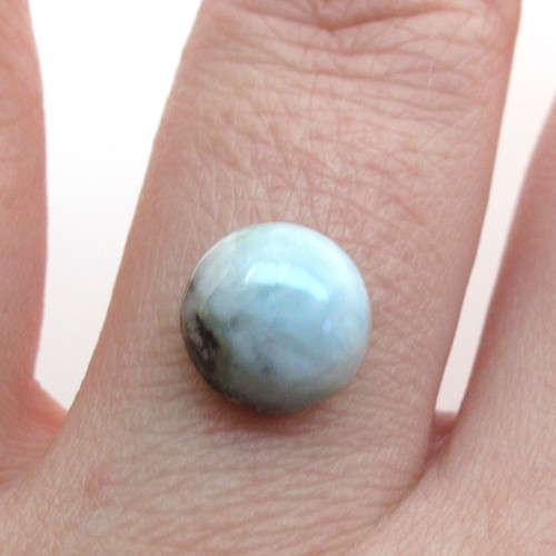 Kabošon larimar kruh 8,9mm — foto 1