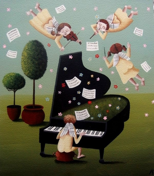 Andělské muzicírování (28x25) — foto 1