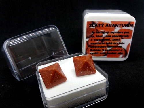 Zlatý Avanturín - náušnice — foto 1