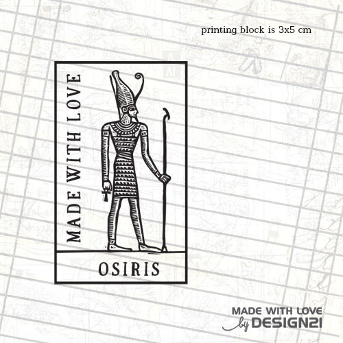 Bůh Osíris: razítko 3x5 cm — foto 1