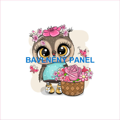 Bavlněný panel 25 x 25cm