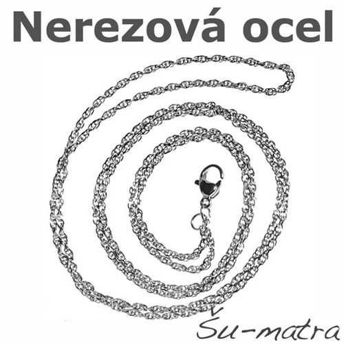 Dlouhý řetízek z nerezové oceli, 3 mm (75 cm)