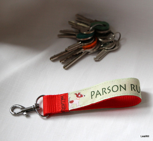 Klíčenka taft 2,5cm parson - poutko červená