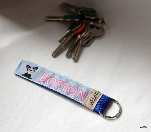 Klíčenka taft 2,5cm boston - pásek modrá
