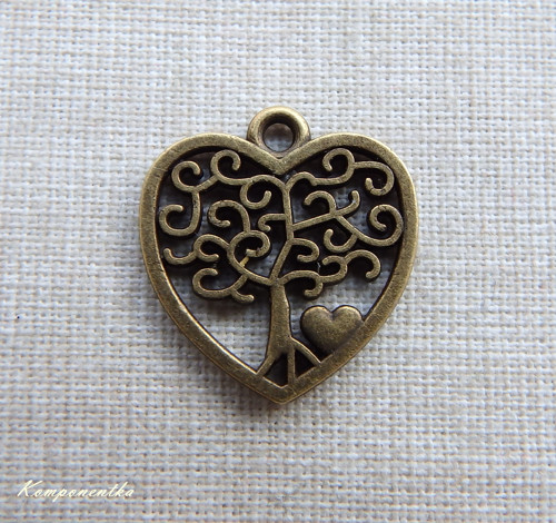 Kovový přívěsek strom života 18x17mm 2kusy