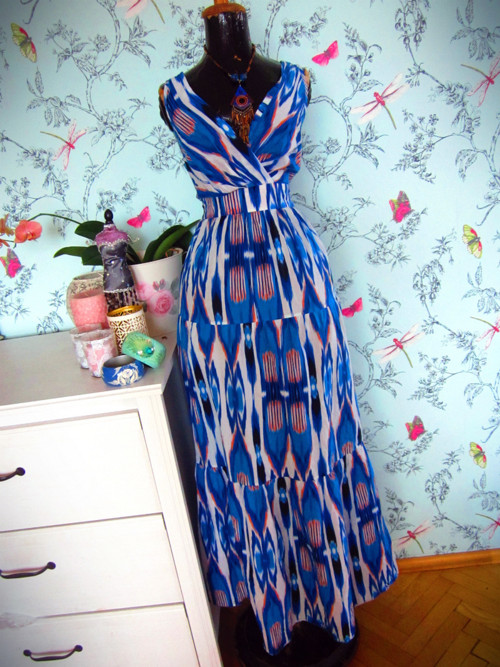 Šaty boho hippie mořské — foto 1