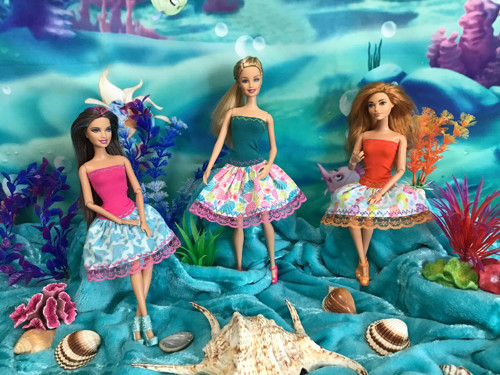 Šaty pro Barbie - “Kolekce Sargasové moře”