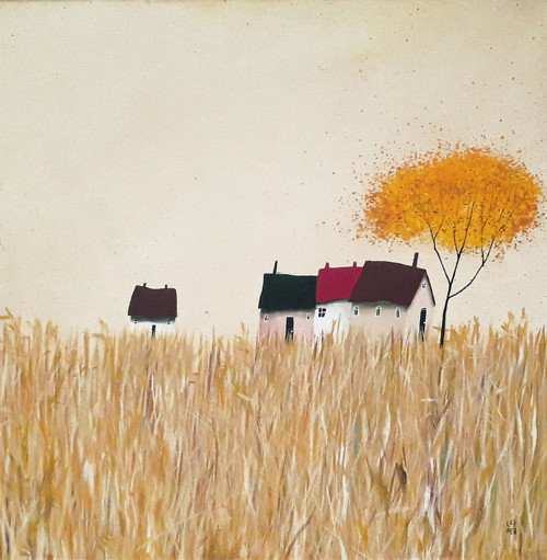 Za obilným polem - 40x40cm — foto 1