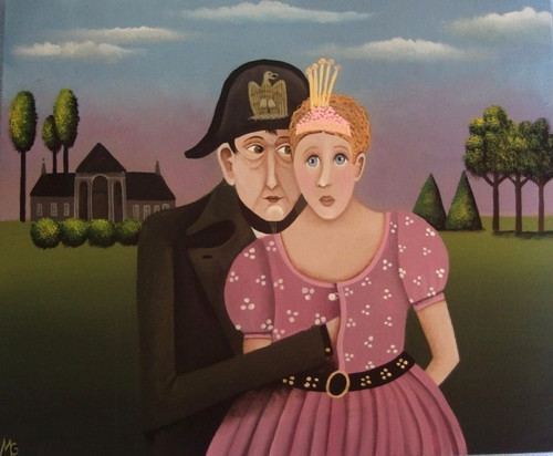 Lev a svatá Helena (29x24) — foto 1
