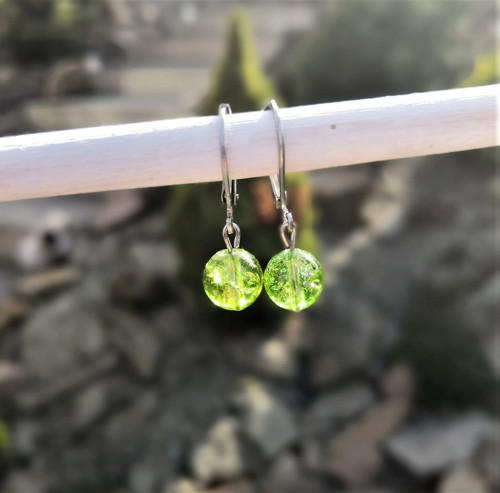 Olivín/peridot*náušnice*ocel