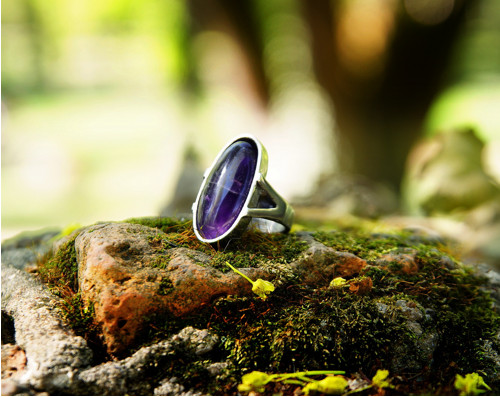 Nerezový prsten...." Deep purple " — foto 1