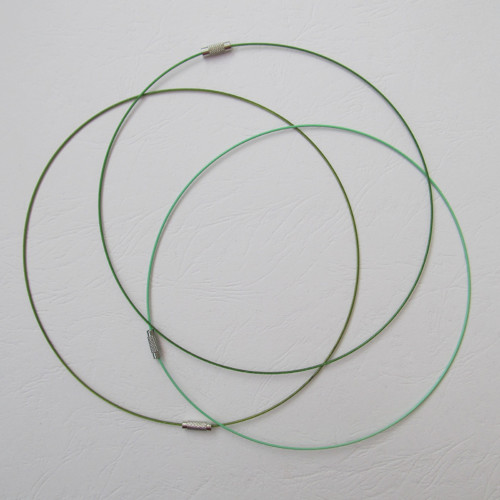 Obruče na krk (45 cm) - 3 ks - zelené