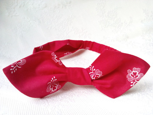 Pin Up headband on elastic (red folklore) — foto 1