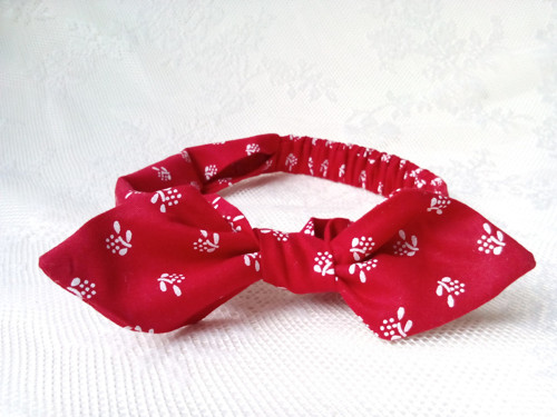 Pin Up headband on elastic for kids (red folklore)