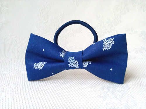 Dark blue folklore hair bow — foto 1