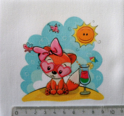 Bavlněná látka - panel 10 x 10 cm