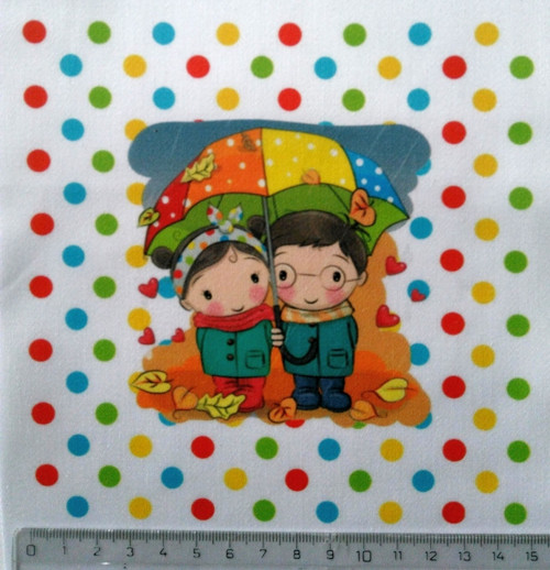 Bavlněná látka - panel 15 x 15 cm — foto 1