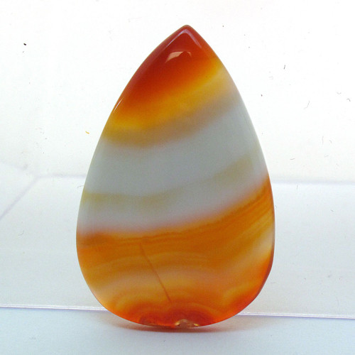Kabošon oranžový botswana achát kapka 40mm
