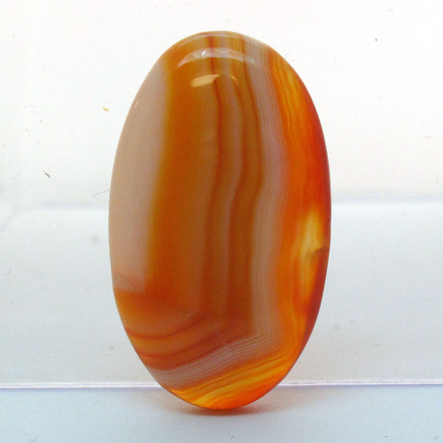 Kabošon oranžový botswana achát ovál 32mm