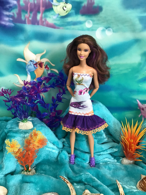 Šaty pro Barbie - “Kolekce Sargasové moře”