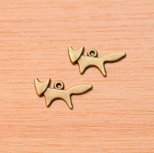 Liška -19x10mm - starobronz — foto 1