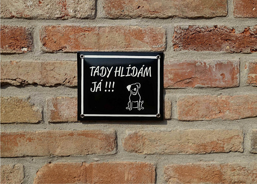 Tady hlídám já - černá s bílou