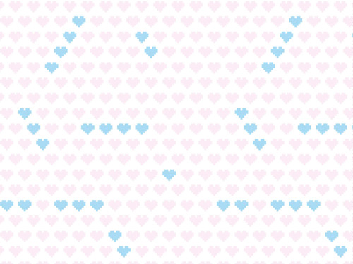 Samolepicí tapeta Pixel hearts