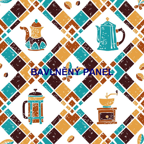 Bavlněná látka - panel 35 x 35 cm