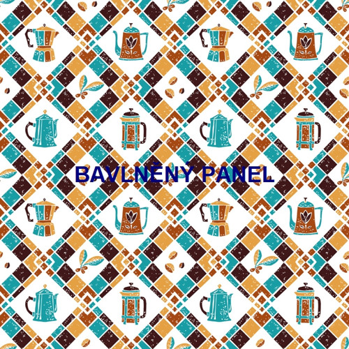 Bavlněná látka - panel 35 x 35 cm