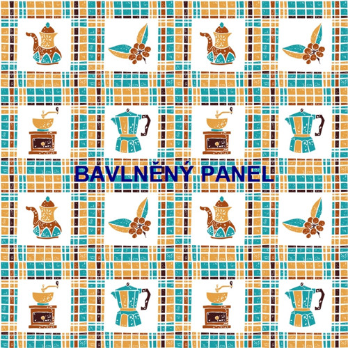 Bavlněná látka - panel 35 x 35 cm