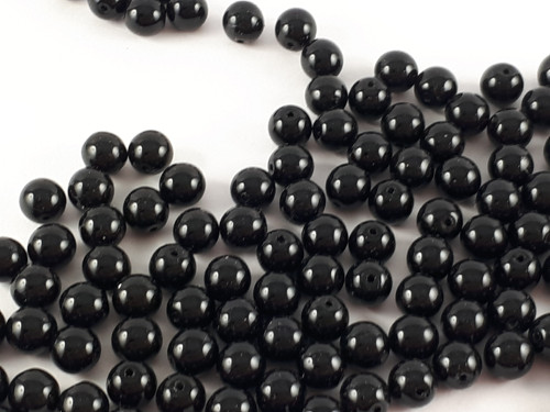 Čierne voskové perle 2 mm