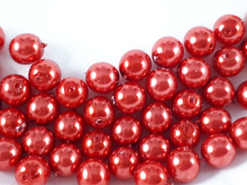 Červené voskové perle 6 mm